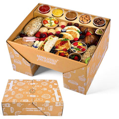 ganfaner heavy duty kraft pastry takeout boxes with cup holder for catering and bakery snacks