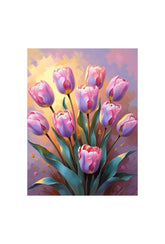 Painted Spring: Purple Tulip Canvas Art