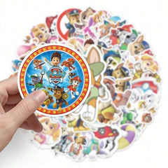 50PCS Cool Cute PAW Patrol Stickers Decal Decoration Phone Skateboard Luggage Fridge Graffiti refrigerator Sticker Toy Gift For Kids