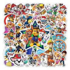 50PCS Cool Cute PAW Patrol Stickers Decal Decoration Phone Skateboard Luggage Fridge Graffiti refrigerator Sticker Toy Gift For Kids
