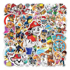 50PCS Cool Cute PAW Patrol Stickers Decal Decoration Phone Skateboard Luggage Fridge Graffiti refrigerator Sticker Toy Gift For Kids