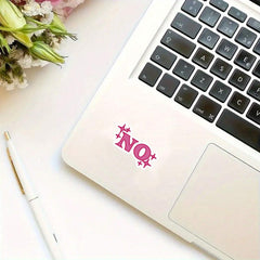 3pcs Small Pink No Mini Stickers Waterproof Waterbottle Stickers Tiny Stickers For Phone Case,Self-Adhesive, Single Use, Fade-Resistant, Perfect For Laptops, Water Bottles, refrigerator girls Cars Back To School