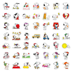 Peanuts 50pcs Sticker Cartoon Snoopy Dog Laptop Cup Helmet Picture Frame Skateboard Computer Decoration Waterproof Sticker A Lovely Gift For Family And Friends