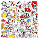 Peanuts 50pcs Sticker Cartoon Snoopy Dog Laptop Cup Helmet Picture Frame Skateboard Computer Decoration Waterproof Sticker A Lovely Gift For Family And Friends