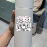 1/3PCS Funny You'Re Weird I'Ll Keep You Sticker Opossum Possum Raccoon Decal Sticker Suitable For Car Laptops Cups Tumblers Skater Sticky Note Library Bags Phones Refrigerator Vinyl Waterproof Sticker、