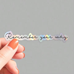 1or3pcs Remember Your Why Sticker Motivational Positive Quote Sticker Creative Decorative Sticker Perfect For Laptops Water Bottles Cars Cellphone Refrigerator