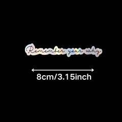 1or3pcs Remember Your Why Sticker Motivational Positive Quote Sticker Creative Decorative Sticker Perfect For Laptops Water Bottles Cars Cellphone Refrigerator