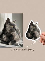 Custom Pet Photo Stickers Cute Pet Decoration Stickers Pet Photo Stickers Custom Portrait Stickers Custom Water Bottle Stickers Laptop Stickers Pet Memorial Stickers Gifts for Valentine's Anniversary Day Birthday Boyfriend/Girlfriend