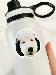Custom Pet Photo Stickers Cute Pet Decoration Stickers Pet Photo Stickers Custom Portrait Stickers Custom Water Bottle Stickers Laptop Stickers Pet Memorial Stickers Gifts for Valentine's Anniversary Day Birthday Boyfriend/Girlfriend