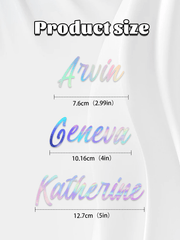 10pcs Custom Name Stickers Laser Vinyl Stickers Print And Cut Any Design Laminated Waterproof Logo