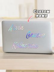 10pcs Custom Name Stickers Laser Vinyl Stickers Print And Cut Any Design Laminated Waterproof Logo