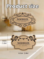 Custom Stickers Household Storage Can Condiment Bottle Storage Box l Sugar Peanut Dry Fruit Food Items Label Waterproof