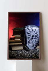 "Melting Time: Salvador Dali Inspired Surreal Canvas Art"