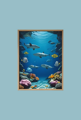 Ganfaner Under the Sea Canvas Wall Art: Shells Whisper, a Tide of Charm on Your Walls
