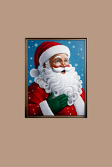 Santa Claus Canvas Wall Art Poster
