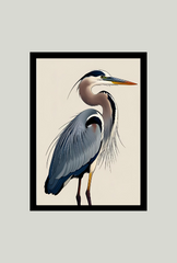 Heron Canvas Wall Art Poster