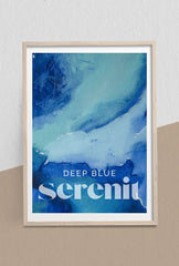 Calming Blue Canvas Wall Art - Serene and Modern Decor