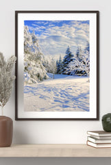 Winter Wonderland Canvas Wall Art – Snowy Landscape Home Decoration
