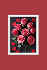 Ganfaner Valentine's Day Canvas Wall Art: Love Stitched in Color, Walls That Blush With Affection