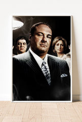 Sopranos: Tony's Crew Canvas Art - HBO Mafia Drama