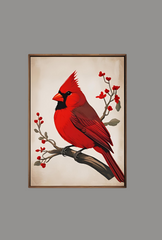 Cardinal Canvas Wall Art Poster