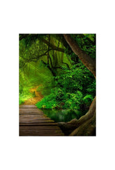 Emerald Pathway: Serene Jungle Canvas Art