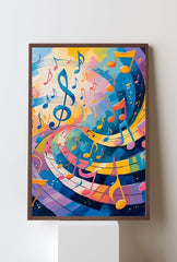 "Music Themed Canvas Wall Art: Harmonize Your Home"