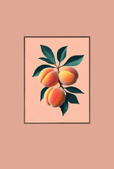 Sweet Peach Grove: Fruity Canvas Art