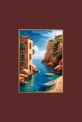 Azure Coast: Mediterranean Canvas Wall Art for Sun-Kissed Decor