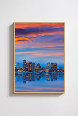 Boston Twilight: Waterfront Canvas Art