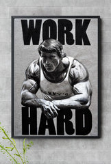Arnold: Work Hard - Motivation Canvas Art