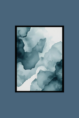 Wall Art Canvas: Duck Egg Blue That Breathes Softness-Ganfaner
