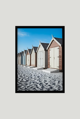 Wall Art Canvas: Beach Huts Bringing Coastal Charm-Ganfaner