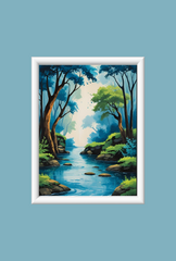 Enchanted Watery Trees: Nature’s Whispers Ethereal Strokes-Ganfaner