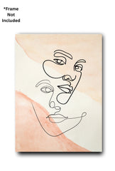 Minimalist Line Art Poster – Minimalist Bedroom Art, Simple Wall Decoration, Modern Line Drawing Wall Art by Ganfaner