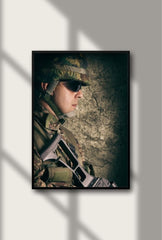 Silent Sentinel Canvas Art - Military Soldier Wall Decor