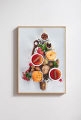 Festive Christmas Tree Canvas Wall Art - Holiday Home Decor