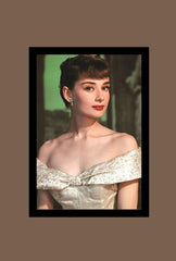 Hepburn's Glimmer: Classic Portrait Canvas Art