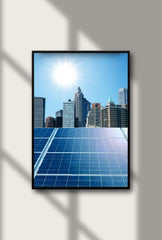 City of the Future: Solar Panel Canvas Art