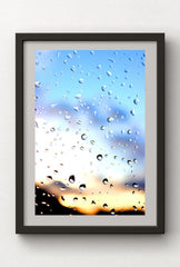 Raindrop Reflections Canvas: Serene Wall Art for Tranquil Spaces