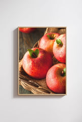 Crimson Harvest: Fresh Apple Canvas Art