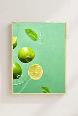 Lime Zest: Vibrant Green Canvas Wall Art