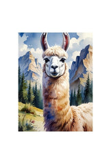 Mountain Majesty: Llama Canvas Wall Art