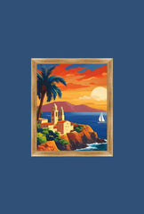 Sicilian Sunset: Coastal Canvas Art