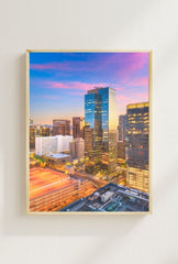 Phoenix Cityscape Canvas Art - Arizona Skyline Sunset Wall Decor