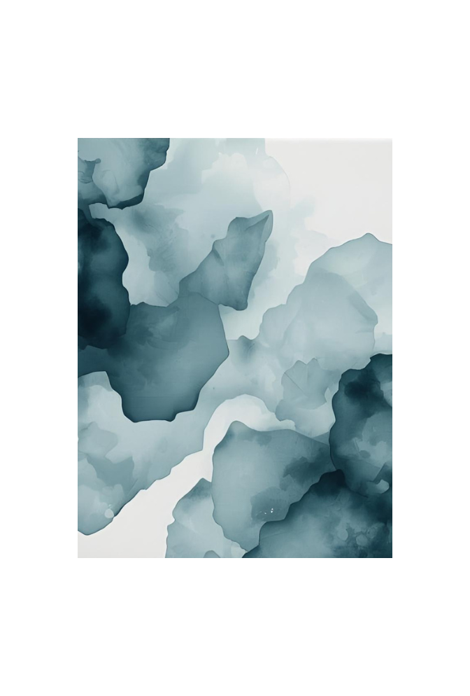 Wall Art Canvas: Duck Egg Blue That Breathes Softness-Ganfaner