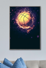 Basketball Canvas Wall Art Poster