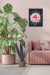 Peony Canvas Wall Art Poster