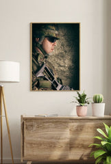 Silent Sentinel Canvas Art - Military Soldier Wall Decor