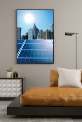 City of the Future: Solar Panel Canvas Art